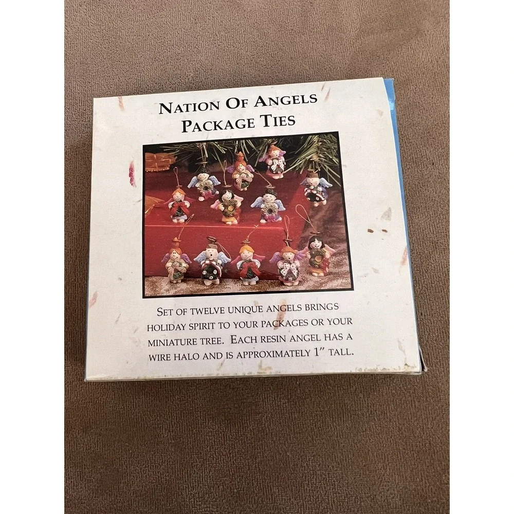 Nations‎ Of Angels 12 Package Ties or Christmas Ornaments For Miniature Tree New
